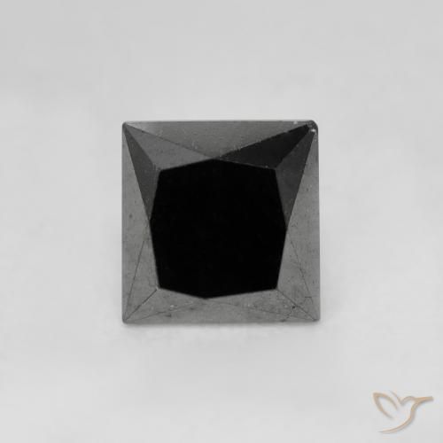 1.04ct Натуральный Черный Бриллиант, Квадрат, Непрозрачный