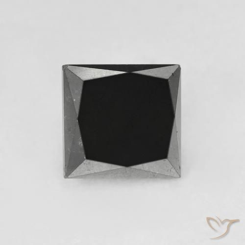 1.06ct Натуральный Черный Бриллиант, Квадрат, Непрозрачный