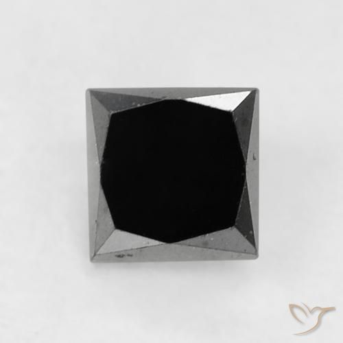 0.29ct Натуральный Черный Бриллиант, Квадрат, Непрозрачный