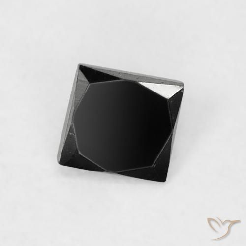 0.12ct Натуральный Черный Бриллиант, Квадрат, Непрозрачный