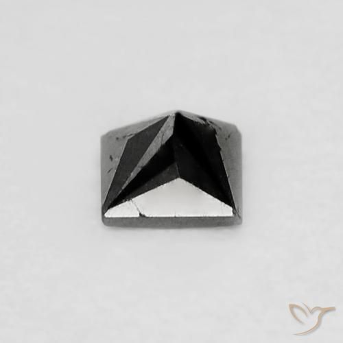 0.12 карата, натуральный Черный Бриллиант, Квадрат, Непрозрачный