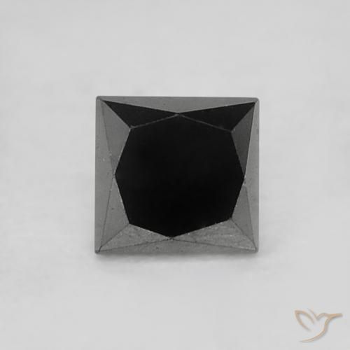0.23ct Натуральный Черный Бриллиант, Квадрат, Непрозрачный