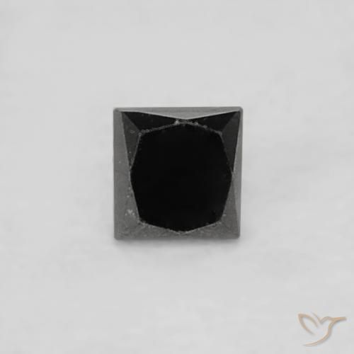0.04ct Натуральный Черный Бриллиант, Квадрат, Непрозрачный