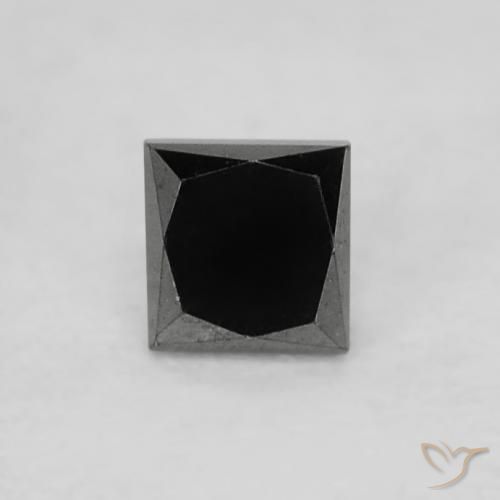 0.18ct Натуральный Черный Бриллиант, Квадрат, Непрозрачный