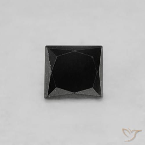 0.07ct Натуральный Черный Бриллиант, Квадрат, Непрозрачный