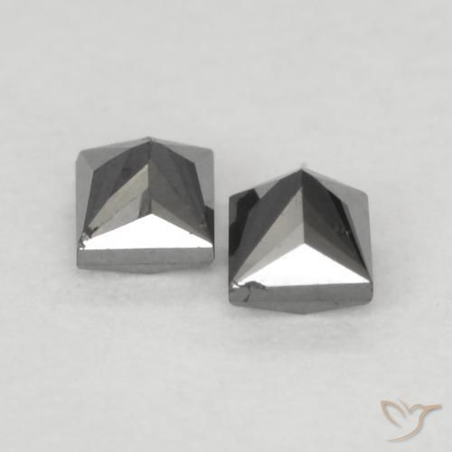 0.22 карата, натуральный Черный Бриллиант, Квадрат, Непрозрачный