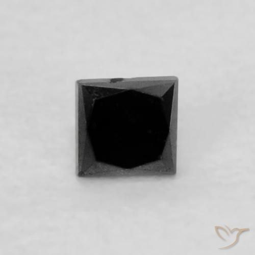 0.06 карата, натуральный Черный Бриллиант, Квадрат, Непрозрачный