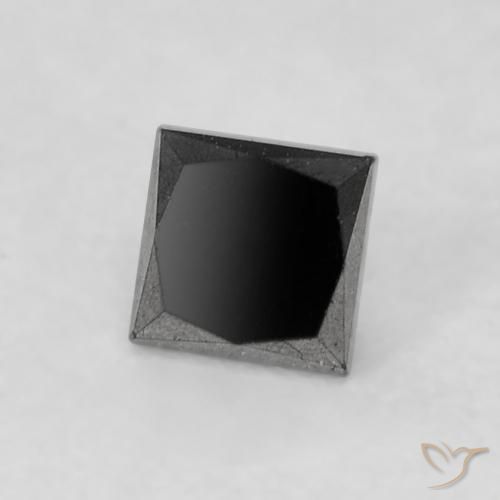 0.27ct Натуральный Черный Бриллиант, Квадрат, Непрозрачный