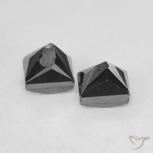 0.34 карата, натуральный Черный Бриллиант, Квадрат, Непрозрачный