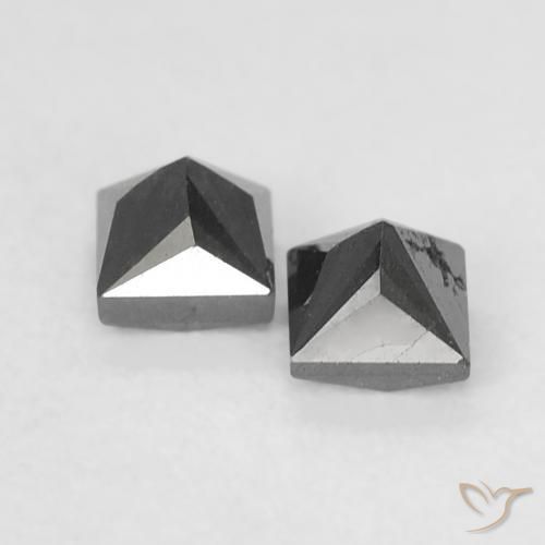 0.35 карата, натуральный Черный Бриллиант, Квадрат, Непрозрачный