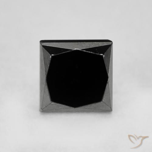 0.36ct Натуральный Черный Бриллиант, Квадрат, Непрозрачный