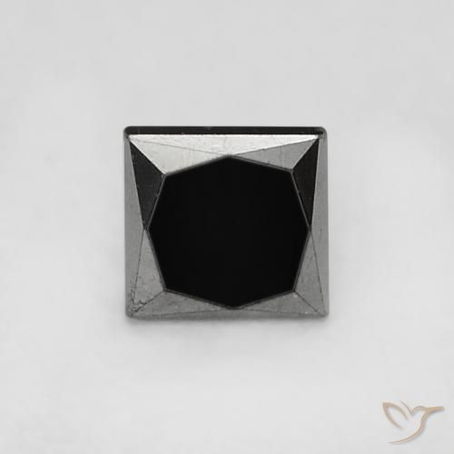 0.22ct Натуральный Черный Бриллиант, Квадрат, Непрозрачный