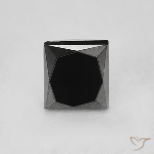 0.30ct Натуральный Черный Бриллиант, Квадрат, Непрозрачный