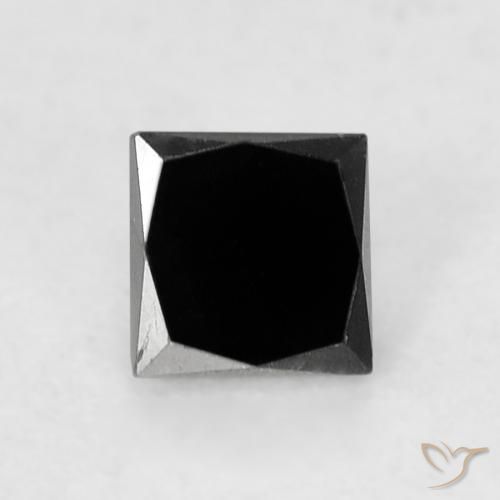 0.29ct Натуральный Черный Бриллиант, Квадрат, Непрозрачный