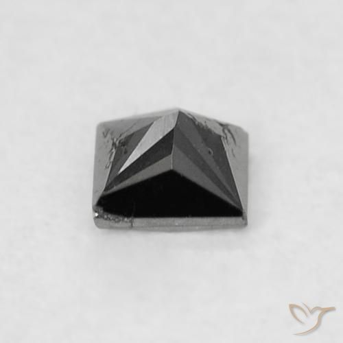 0.12 карата, натуральный Черный Бриллиант, Квадрат, Непрозрачный