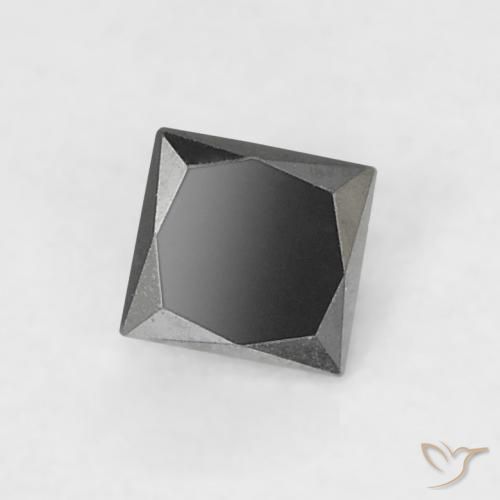 0.12ct Натуральный Черный Бриллиант, Квадрат, Непрозрачный