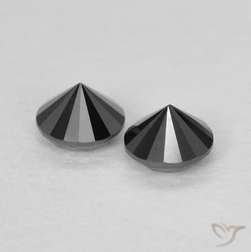 0.25 карата, натуральный Черный Бриллиант, Круглый, Непрозрачный