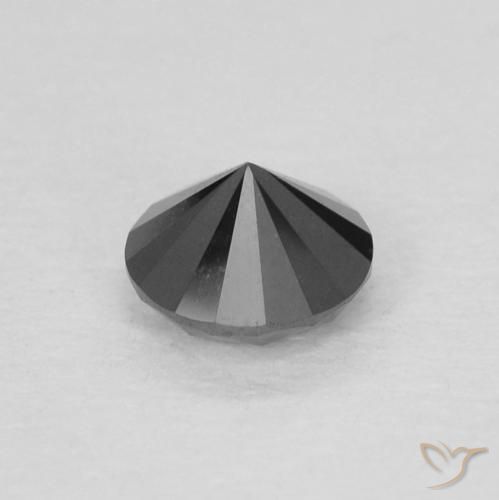 0.22 карата, натуральный Черный Бриллиант, Круглый, Непрозрачный