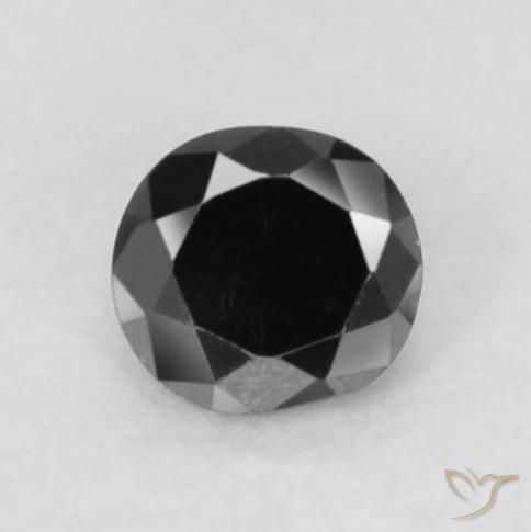 0.05ct Натуральный Черный Бриллиант, Круглый, Непрозрачный