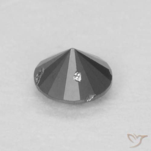 0.05 карата, натуральный Черный Бриллиант, Круглый, Непрозрачный