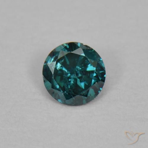 0.03ct Натуральный Зеленый Бриллиант, Круглый, VS-SI