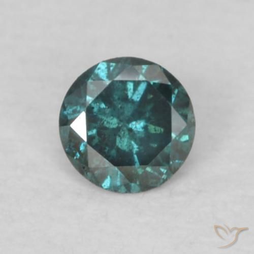 0.07ct Натуральный Синий / Голубой Бриллиант, Круглый, Чистота VS