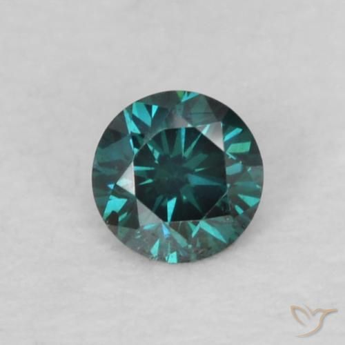0.06ct Натуральный Синий / Голубой Бриллиант, Круглый, Чистота VS
