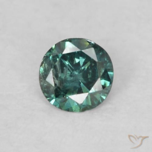 0.05ct Натуральный Зеленый Бриллиант, Круглый, VS-SI