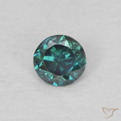 0.04ct Натуральный Зеленый Бриллиант, Круглый, VS-SI