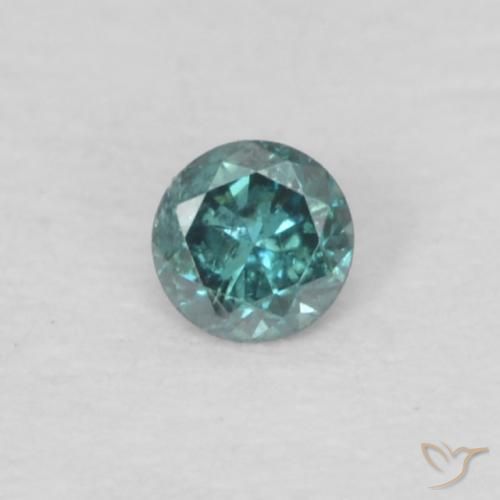 0.04ct Натуральный Зеленый Бриллиант, Круглый, VS-SI