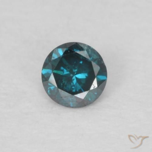 0.04ct Натуральный Синий / Голубой Бриллиант, Круглый, VS-SI