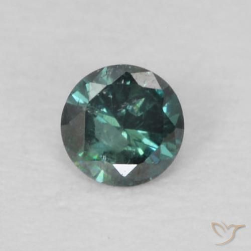 0.04ct Натуральный Зеленый Бриллиант, Круглый, VS-SI