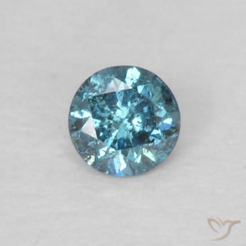 0.05ct Натуральный Синий / Голубой Бриллиант, Круглый, VS-SI