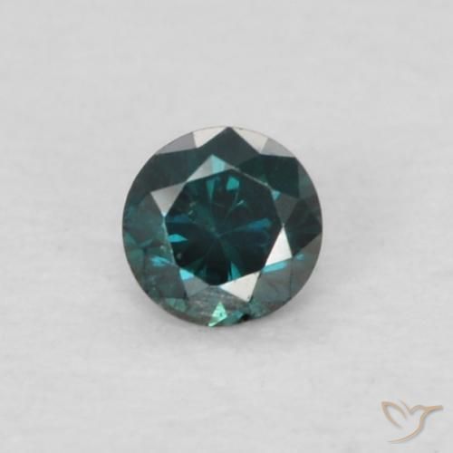 0.04ct Натуральный Синий / Голубой Бриллиант, Круглый, Чистота VS