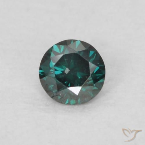 0.05ct Натуральный Зеленый Бриллиант, Круглый, Чистота VS