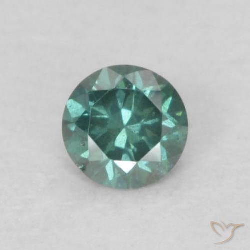 0.06ct Натуральный Зеленый Бриллиант, Круглый, Чистота VS