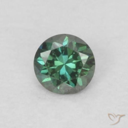 0.05ct Натуральный Зеленый Бриллиант, Круглый, Чистота VS