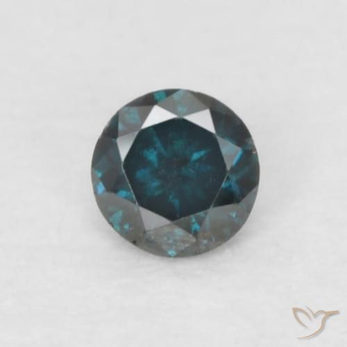 0.05ct Натуральный Синий / Голубой Бриллиант, Круглый, Чистота VS