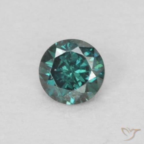 0.04ct Натуральный Зеленый Бриллиант, Круглый, Чистота VS
