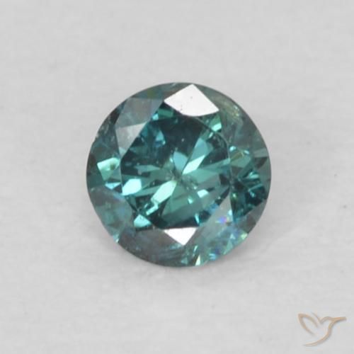 0.06ct Натуральный Зеленый Бриллиант, Круглый, VS-SI