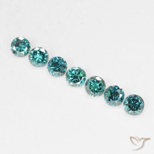 0.04ct Натуральный Зеленый Бриллиант, Круглый, VVS-VS