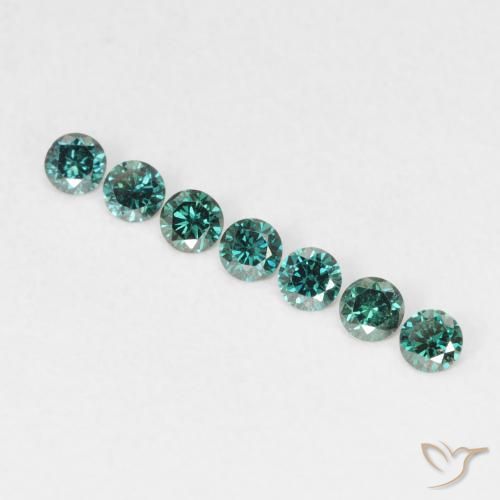 0.04ct Натуральный Зеленый Бриллиант, Круглый, VVS-VS