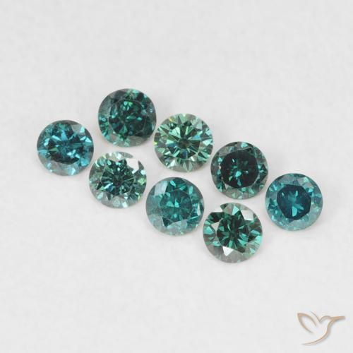 0.03ct Натуральный Зеленый Бриллиант, Круглый, VVS-VS