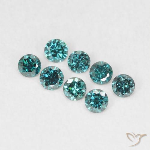 0.03ct Натуральный Зеленый Бриллиант, Круглый, VVS-VS