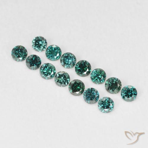 0.03ct Натуральный Зеленый Бриллиант, Круглый, VVS-VS