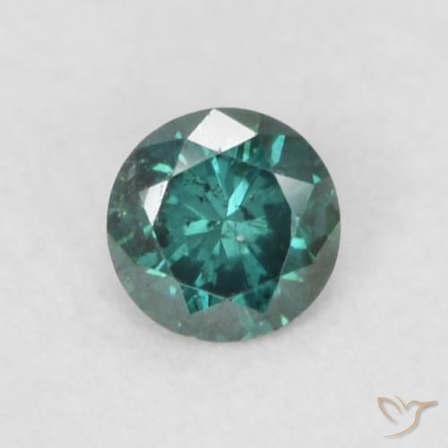 0.07ct Натуральный Зеленый Бриллиант, Круглый, Чистота VS