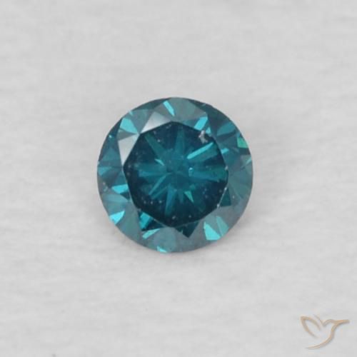 0.04ct Натуральный Синий / Голубой Бриллиант, Круглый, Чистота VVS