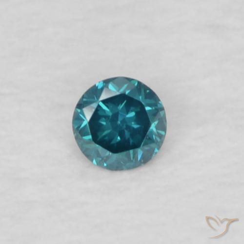 0.03ct Натуральный Синий / Голубой Бриллиант, Круглый, Чистота VVS
