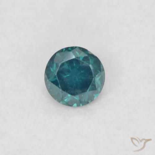 0.03ct Натуральный Зеленый Бриллиант, Круглый, VVS-VS