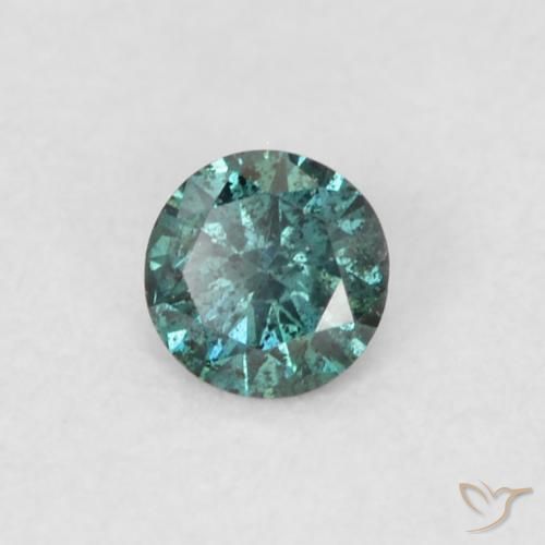 0.08ct Натуральный Зеленый Бриллиант, Круглый, VVS-VS